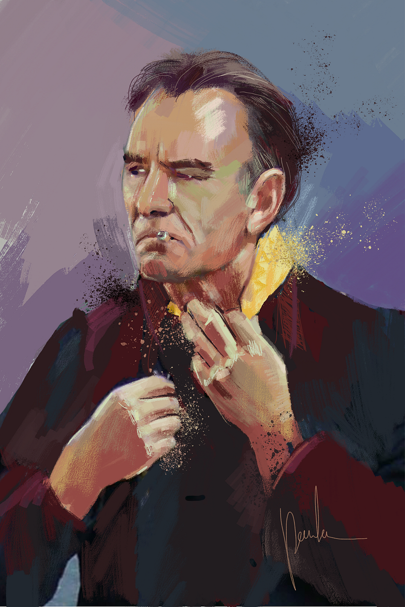 Ilustración experimental de un momento captado en el tiempo - Ilustración tradicional