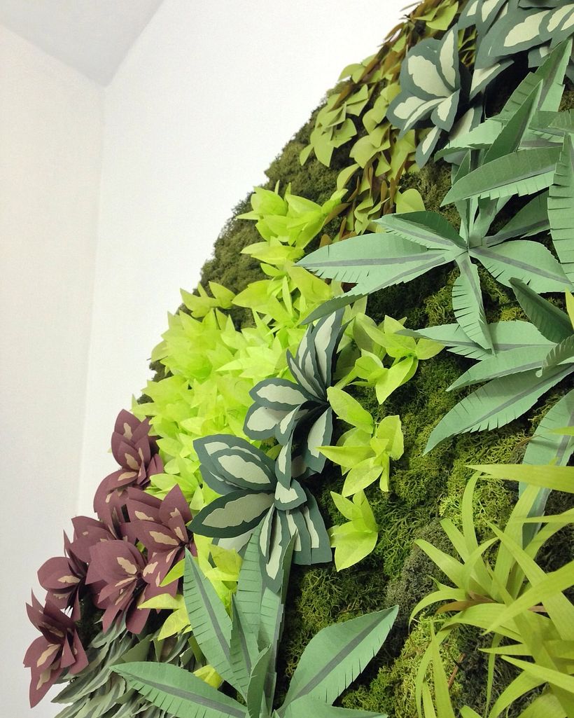 Circular paper wall garden 1