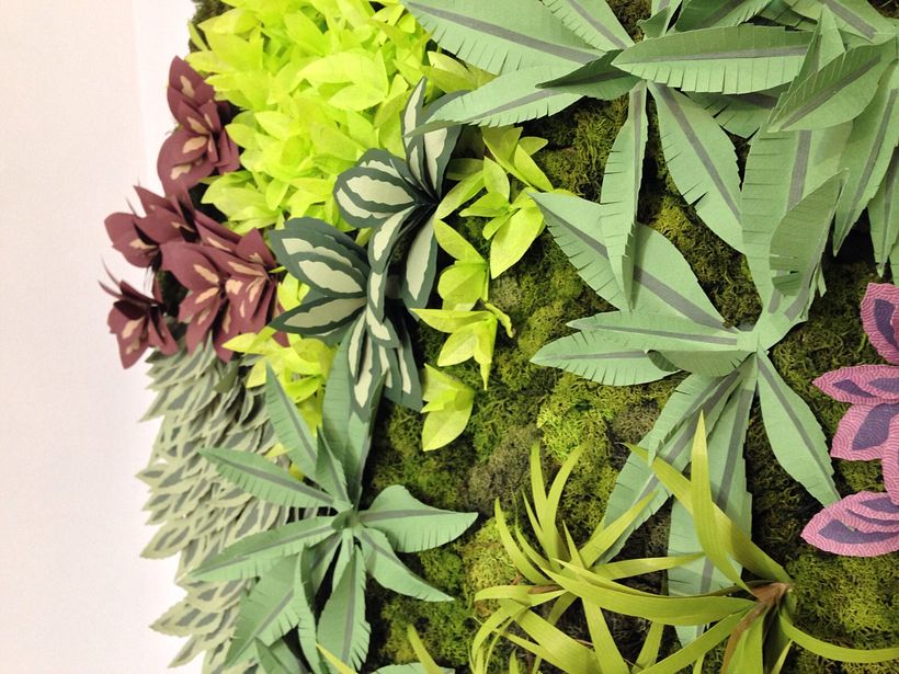 Circular paper wall garden 2