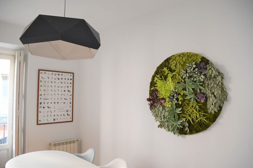 Circular paper wall garden 3