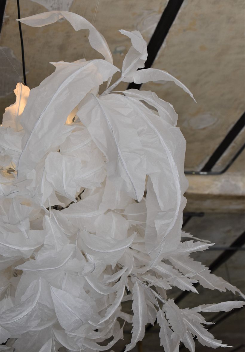 "Winter": Paper and wire sculptural installation 6