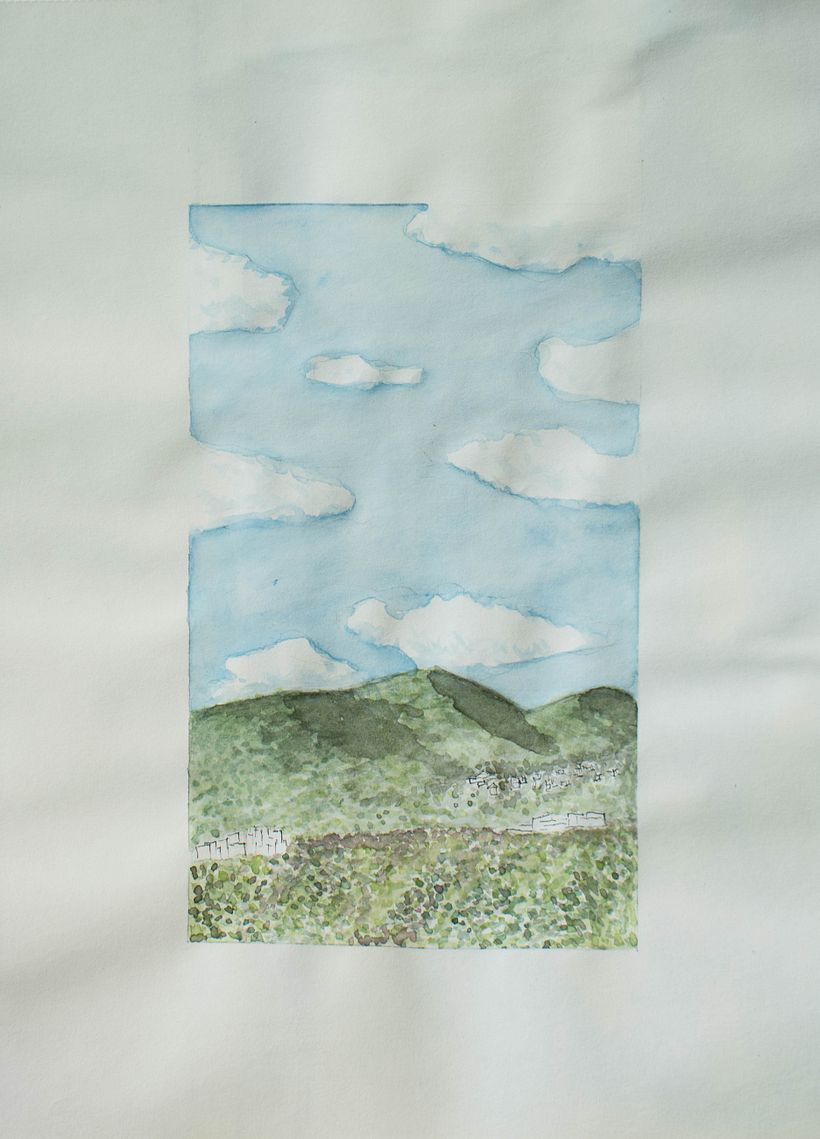 It is a first time i tried to paint live scene with watercolor.