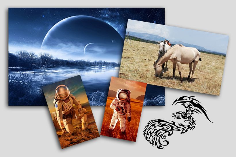 Imágenes principales usadas en el fotomontaje