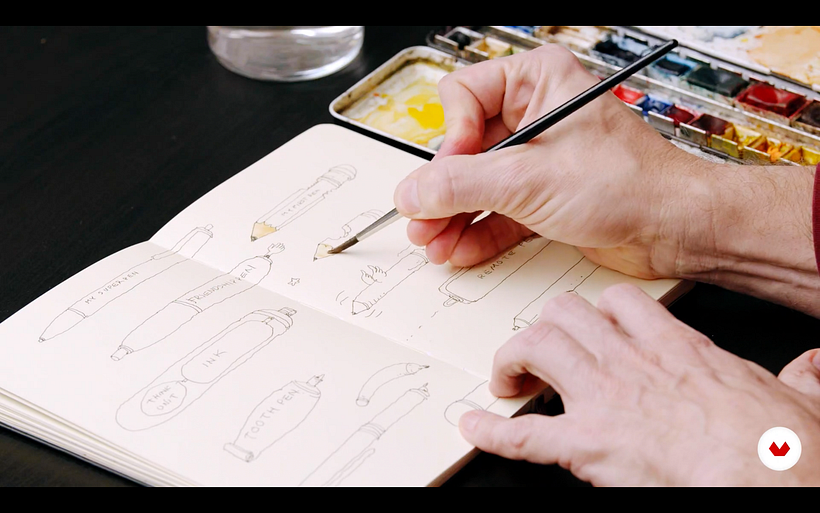 Adding Watercolor to Your Sketchbook Drawings 4