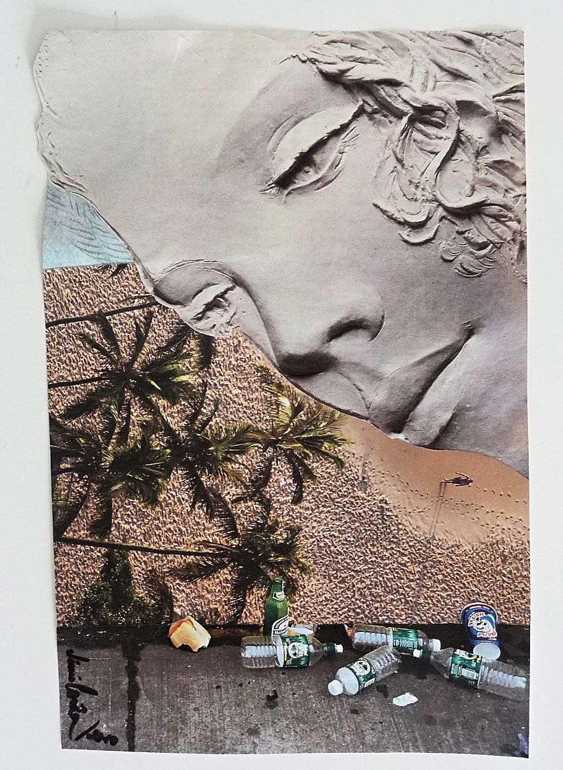 Ex-haustible - Analog collage on paper 17,2cmx26,1cm