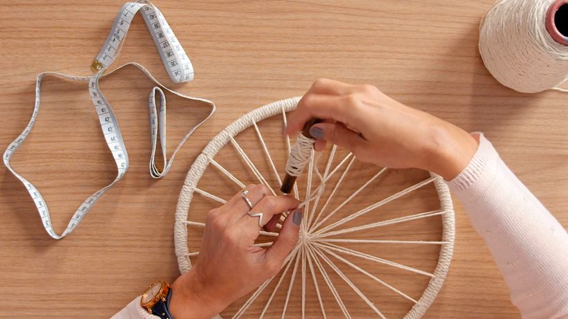 Tutorial Tecelagem: como montar o urdume para um tear circular 13