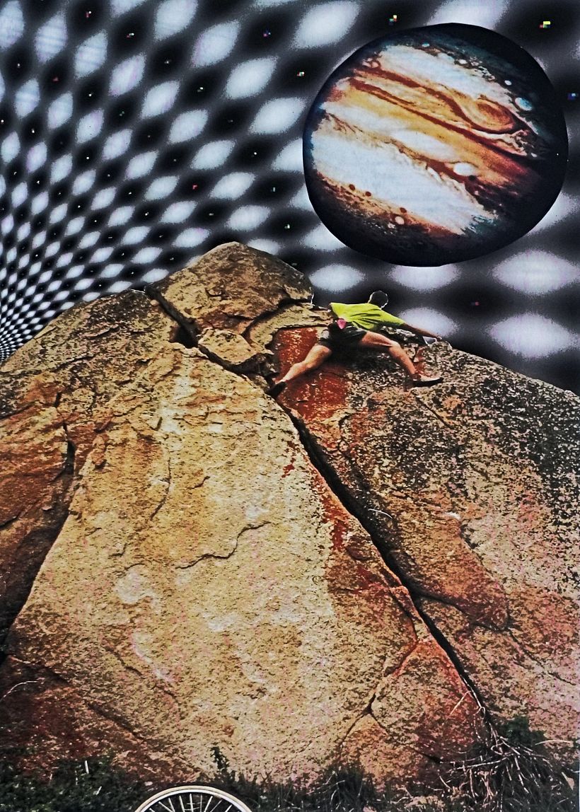 Somewhere over the brainblow - Analog collage on paper 20cmx30,5cm