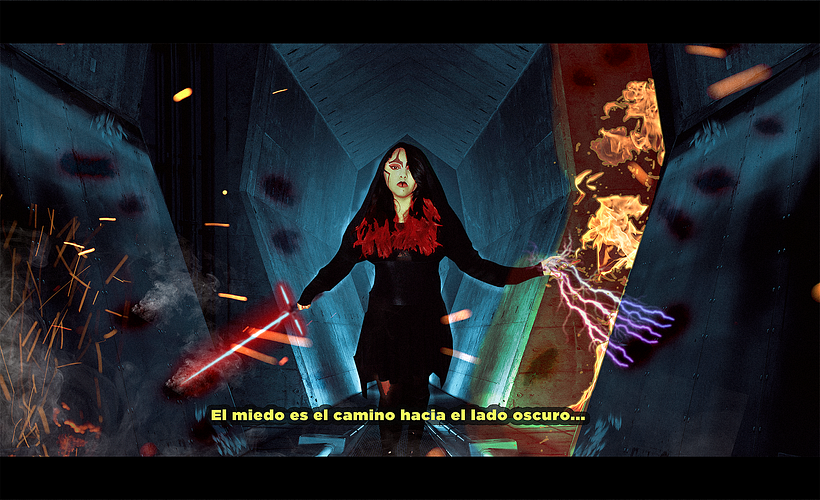 El miedo es el camino hacia el lado oscuro, el miedo lleva a la ira ,la ira lleva al odio  y el odio lleva al sufrimiento.