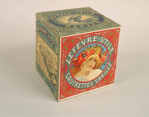 Empaque de Lefèvre-Utile biscuits, Alphonse Mucha (1900). Mucha Foundation