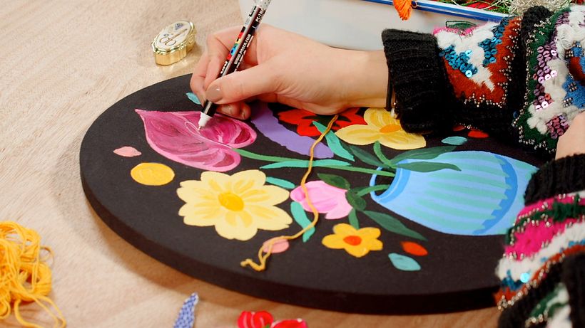 Illustration Tutorial: How to Add Embroidered Details to Your Paintings 3
