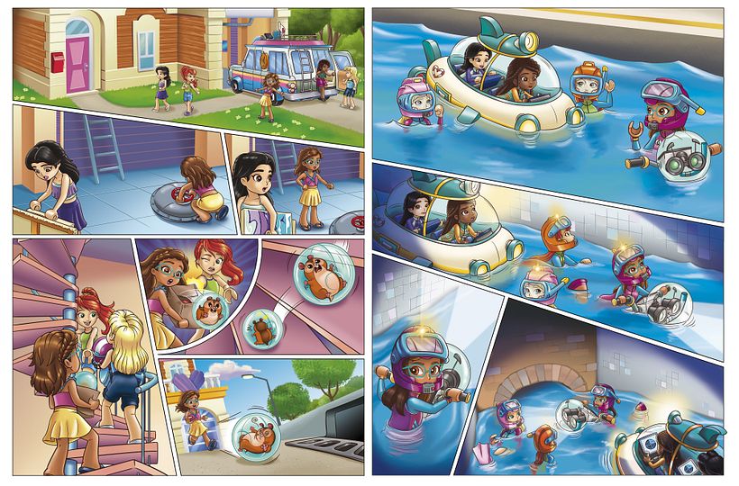 LEGO® Friends; magazine 1906 (sketches, inks & color)