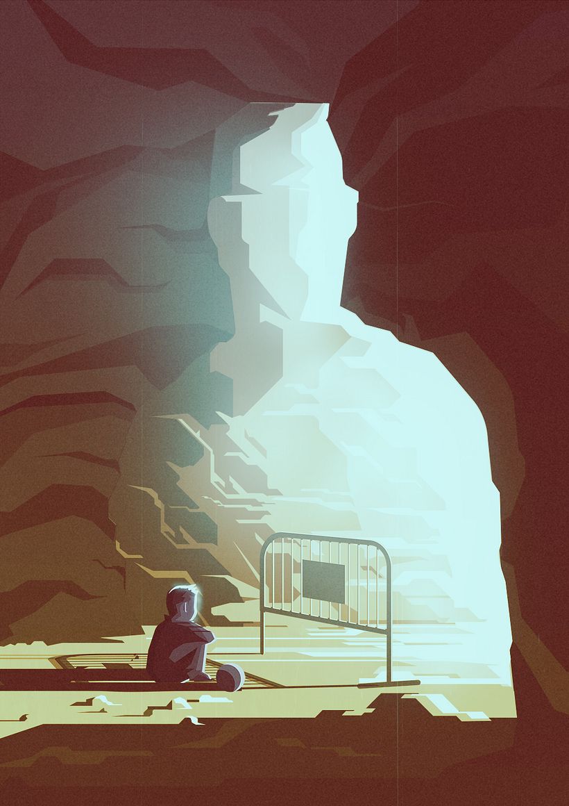 Forgotten Childhood. Editorial illustration 0