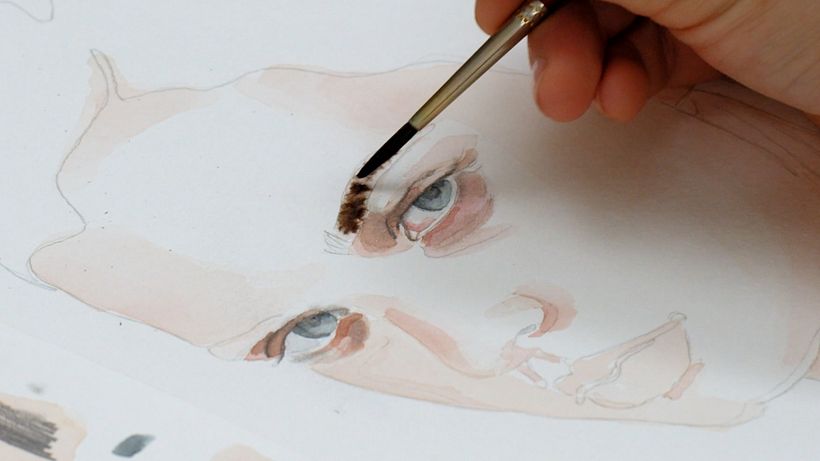 Watercolor Tutorial: How To Paint Eyes Step By Step 11