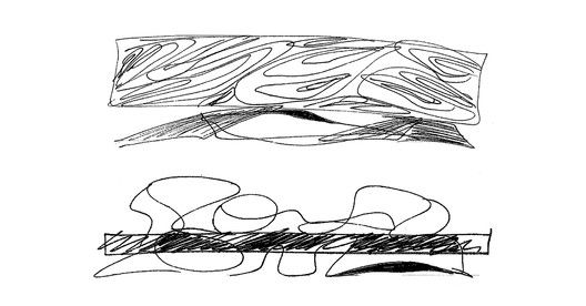 Phaeno Science Center initial sketch, Zaha Hadid