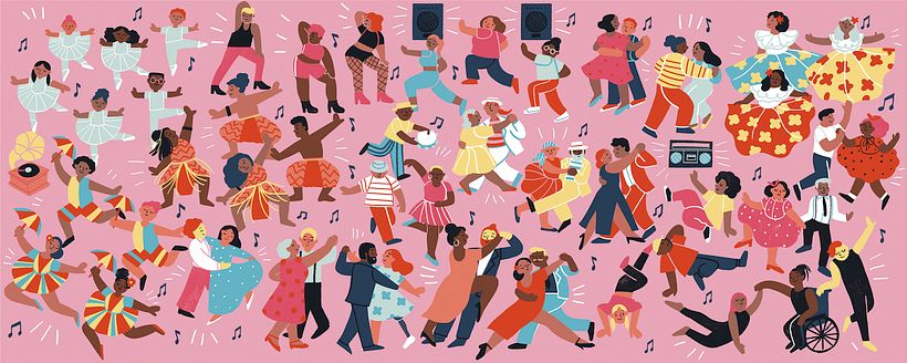 Ilustração para Revista Sorria 73 "10 razões para dançar"