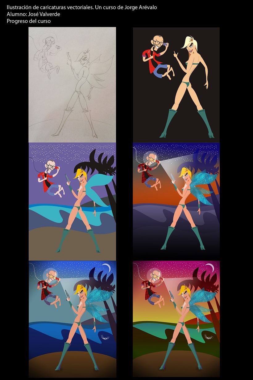 Mi Proyecto del curso: Ilustración de caricaturas vectoriales -1