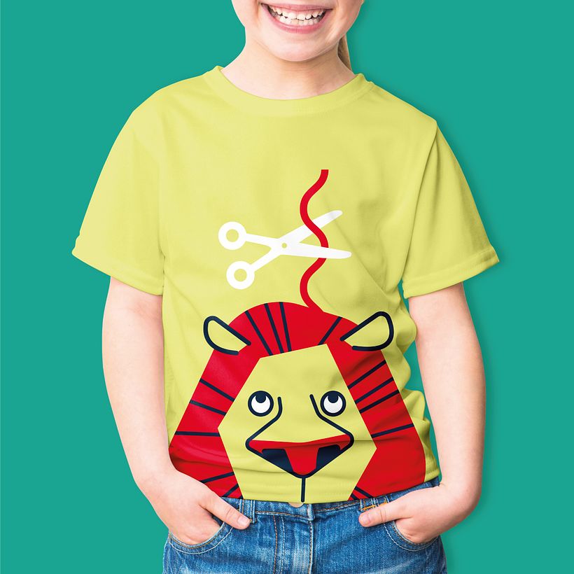 El león bravo. Diseño de identidad para peluquería infantil 3