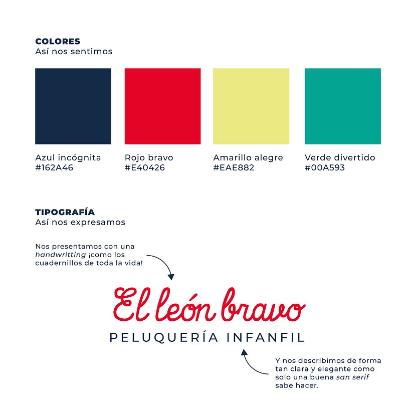 El león bravo. Diseño de identidad para peluquería infantil 4