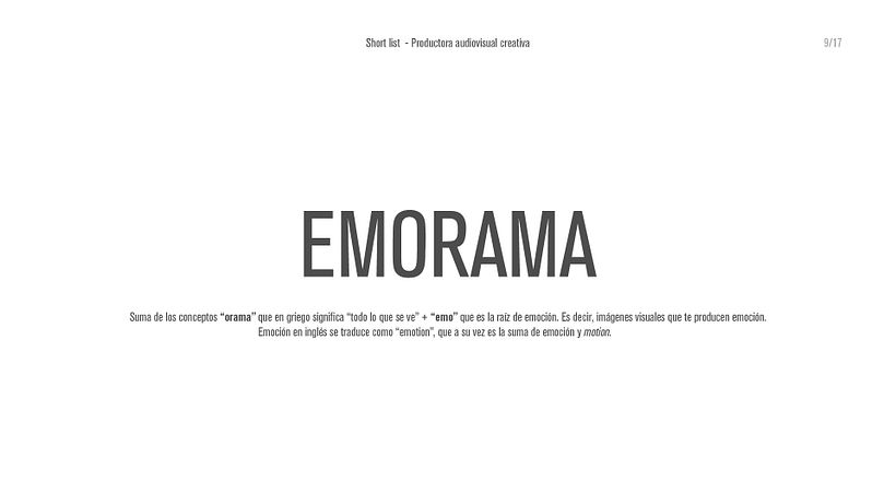 Proyecto Naming: Emorama 8