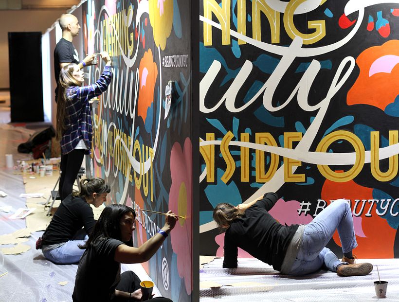 Murais pintados para a Beautycon em NYC 3