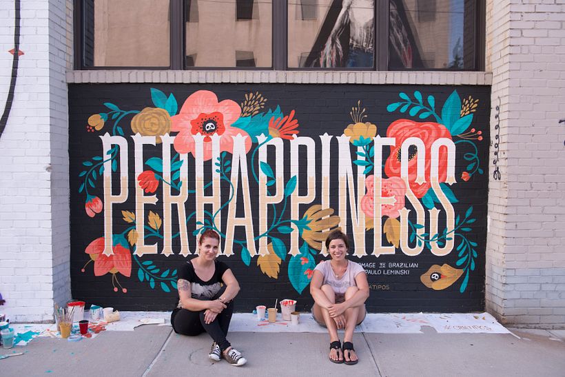 PERHAPPINESS mural pintado com minha amiga Cris Pagnoncelli <3 6