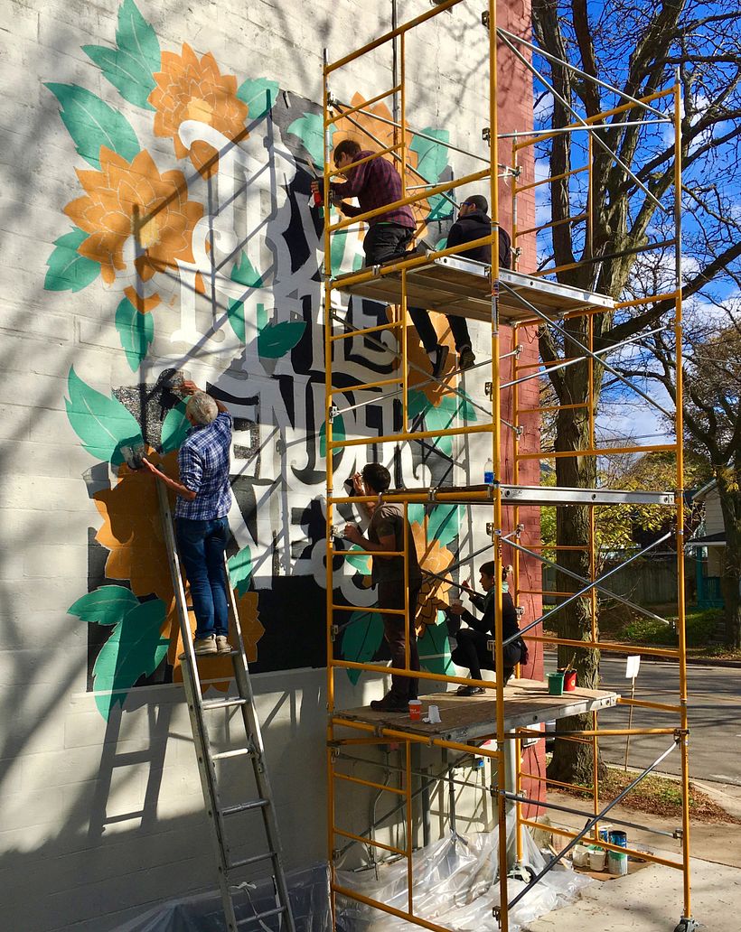 Mural TRY A LITTLE TENDERNESS pintado com meu amigo Jackson Alves <3 1