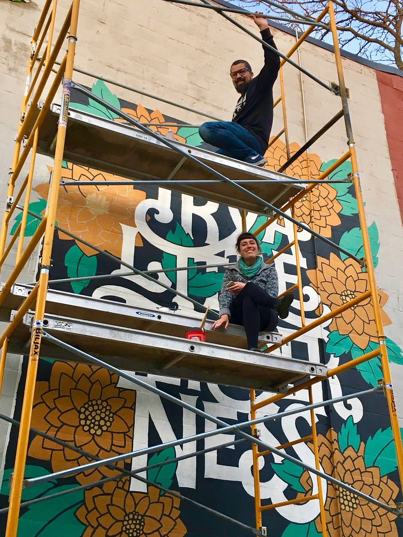 Mural TRY A LITTLE TENDERNESS pintado com meu amigo Jackson Alves <3 3