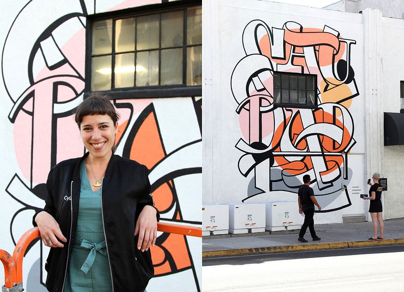Mural SAUDADE pintado no festival Ladies Who Paint 7