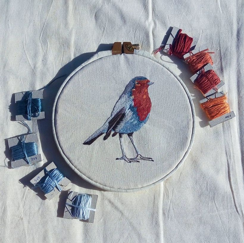 Mi Proyecto del curso: Pintar con hilo: técnicas de ilustración textil 0