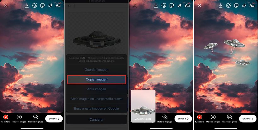 Create a photo collage on Instagram Stories