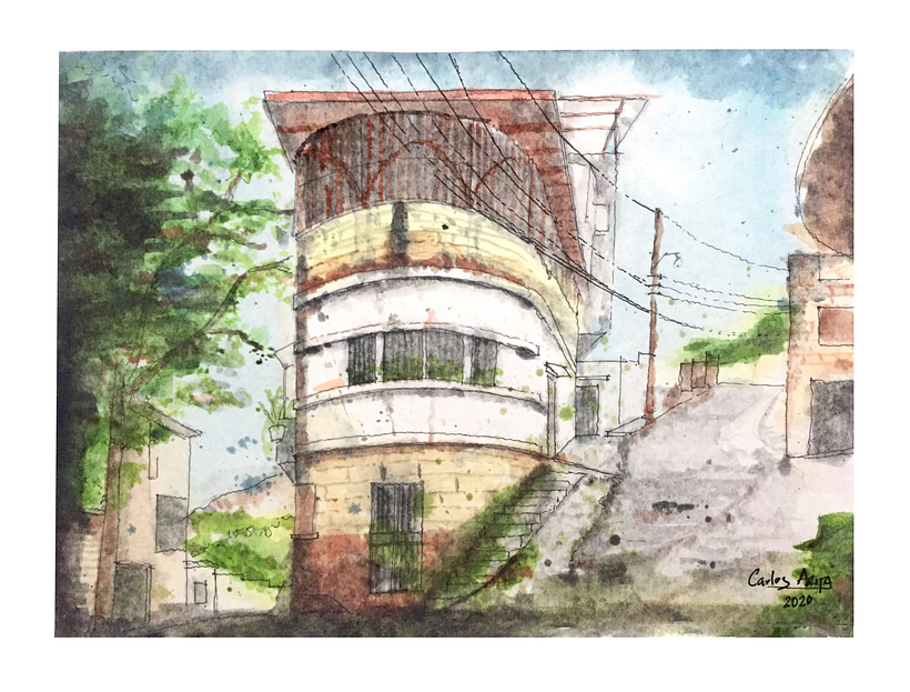 Mi Proyecto del curso: Dibujo arquitectónico con acuarela y tinta 0