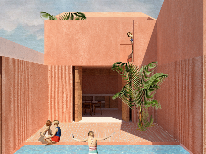 My project in Architectural Visualization Using Digital Collage course 1