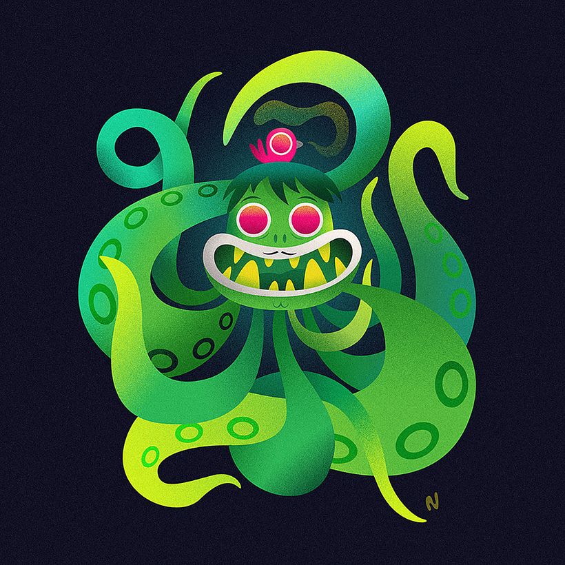 Blister the Octopus limited edition print for NYCC Virtual Con