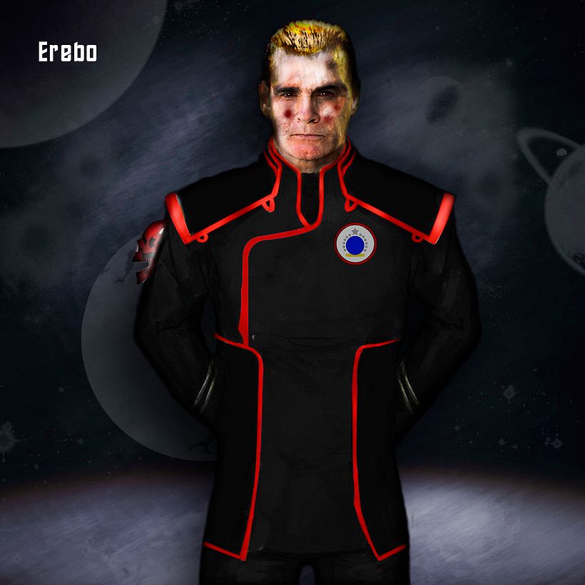 Érebo, outrora um heróri que salvou a galáxia, mas seus fantasmas e insegurança o transformaram em um ditador.