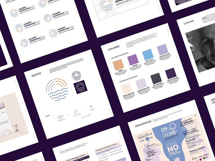 MUJERES SEMBRANDO PAZ. Branding and Infographics 1