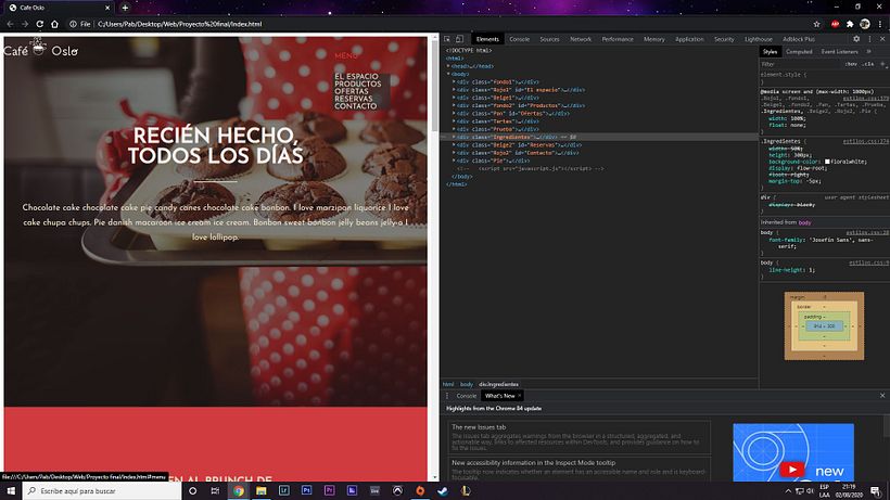 Mi Proyecto del curso: Introducción al Desarrollo Web Responsive con HTML y CSS 5