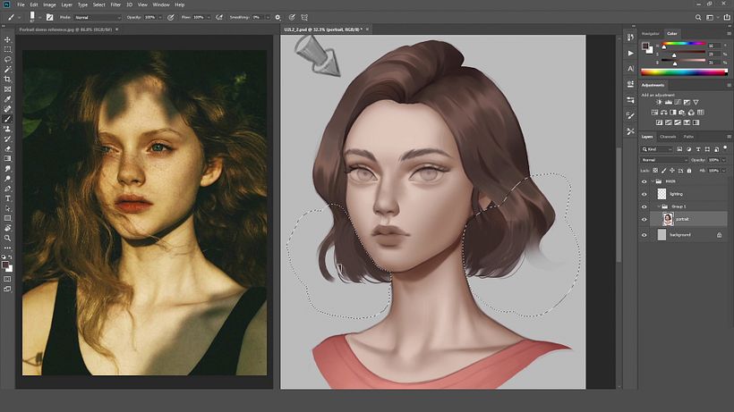 Photoshop Tutorial: Rendering Hair and Eyes 7