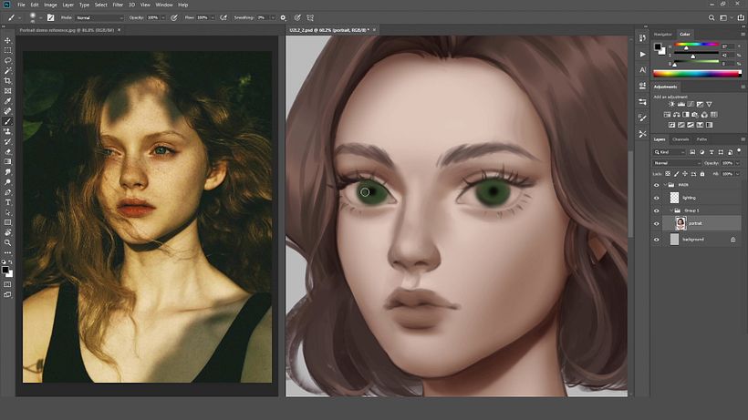 Photoshop Tutorial: Rendering Hair and Eyes 23