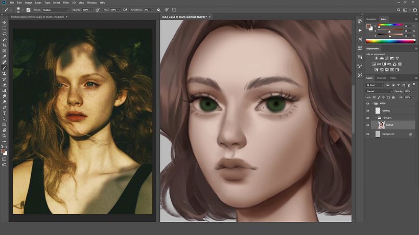 Photoshop Tutorial: Rendering Hair and Eyes 25