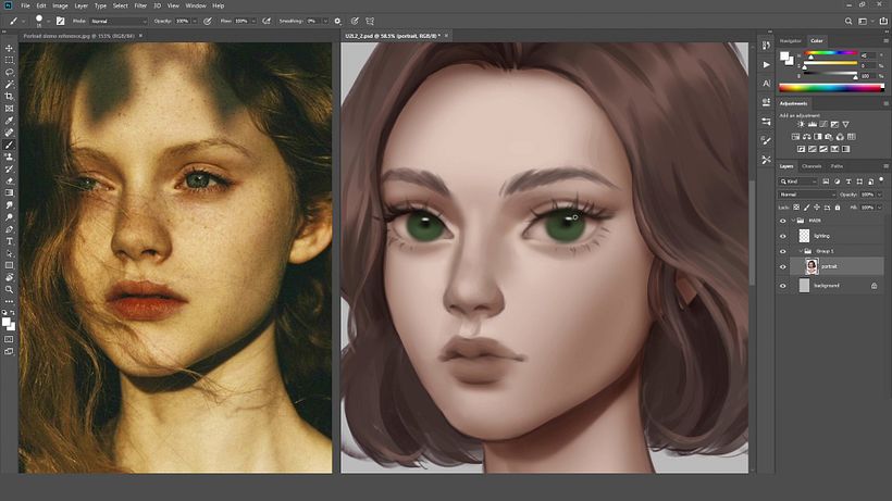 Photoshop Tutorial: Rendering Hair and Eyes 27