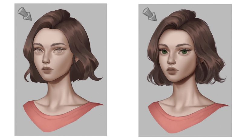 Photoshop Tutorial: Rendering Hair and Eyes 30
