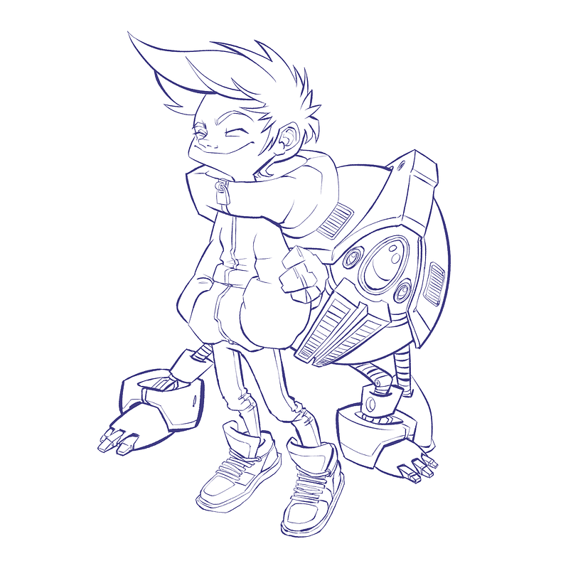 Arte lineal digital en Clip Studio Paint