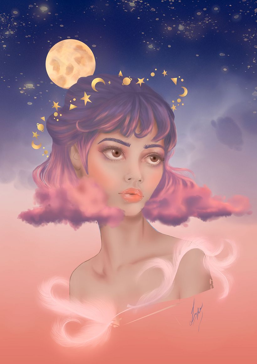 My final project in Digital Fantasy Portraits with Photoshop course by Karmen Loh 0