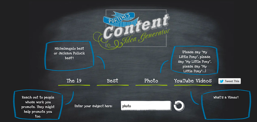 Portent’s Idea Generator