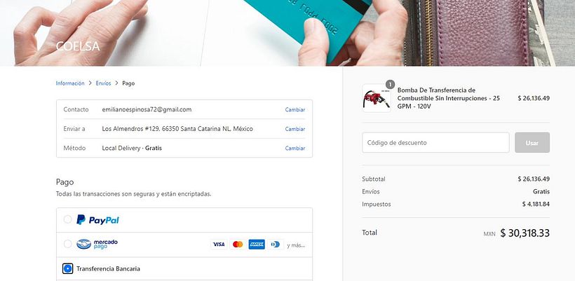 Pasarela de Pago - COELSA