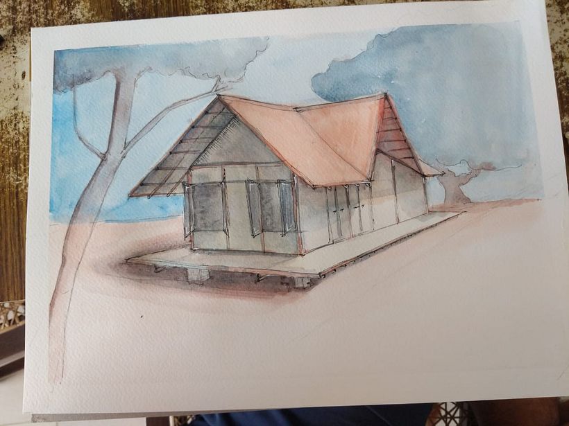 My project in Architectural Sketching with Watercolor and Ink course 0