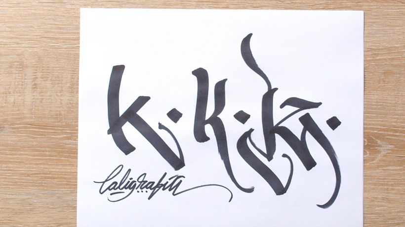 Práctica de caligrafía