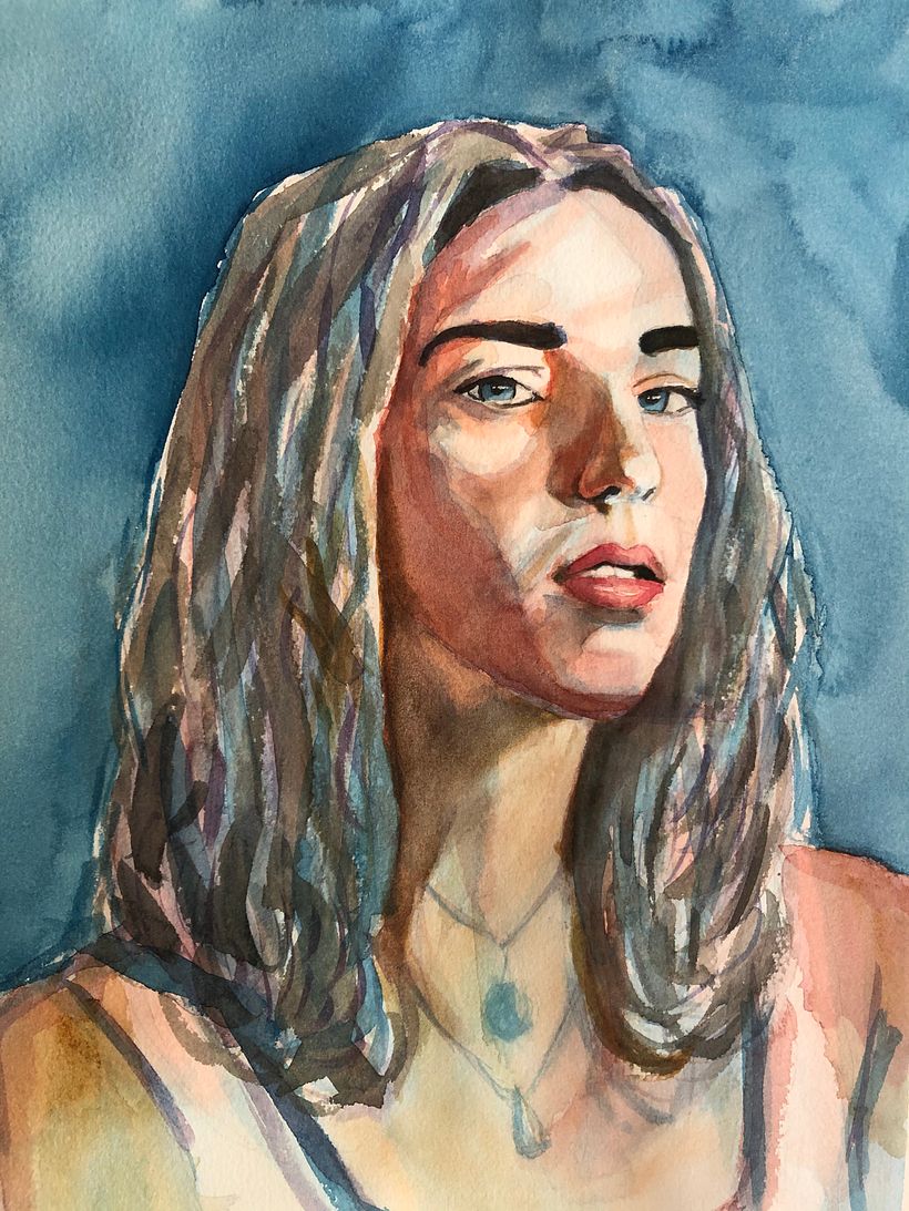 My project in Artistic Portrait with Watercolors course 5