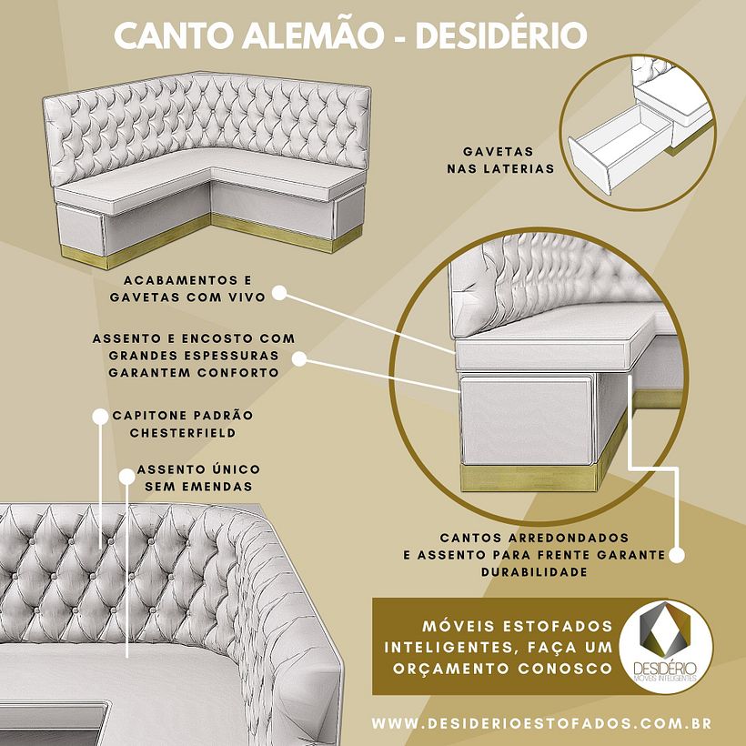 SketchUp: Sofá canto alemão 0