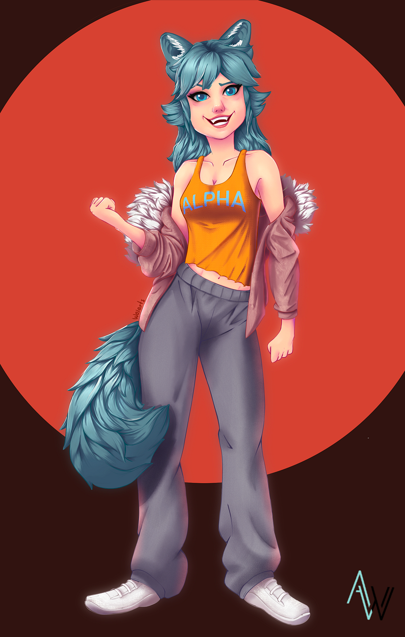  Female Character Portraits - Wolf Girl  0